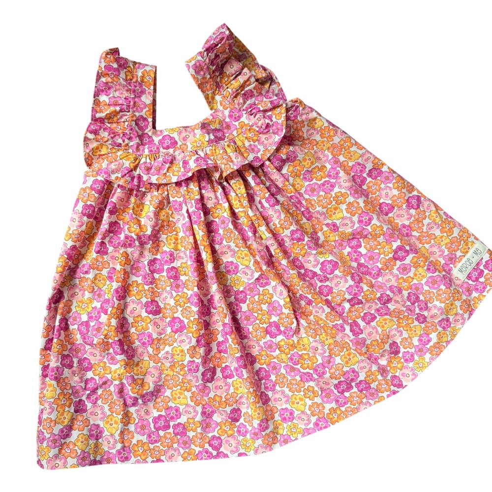 Merce + Me Emma Dress Girls Sz 3-4 Floral Whimsical Beachy Boho